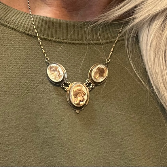 900 Silver Roman Centurion Cameo Necklace, Bracelet, and Earrings - 15 Cameos! - Picture 16 of 16